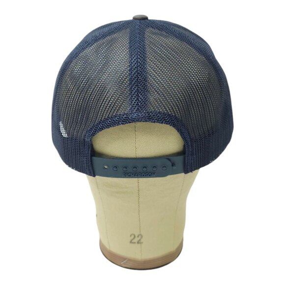 Fallapalooza Patch Mesh Snapback Cap Trucker Baseball Hat Richardson Gray Blue - Picture 4 of 13